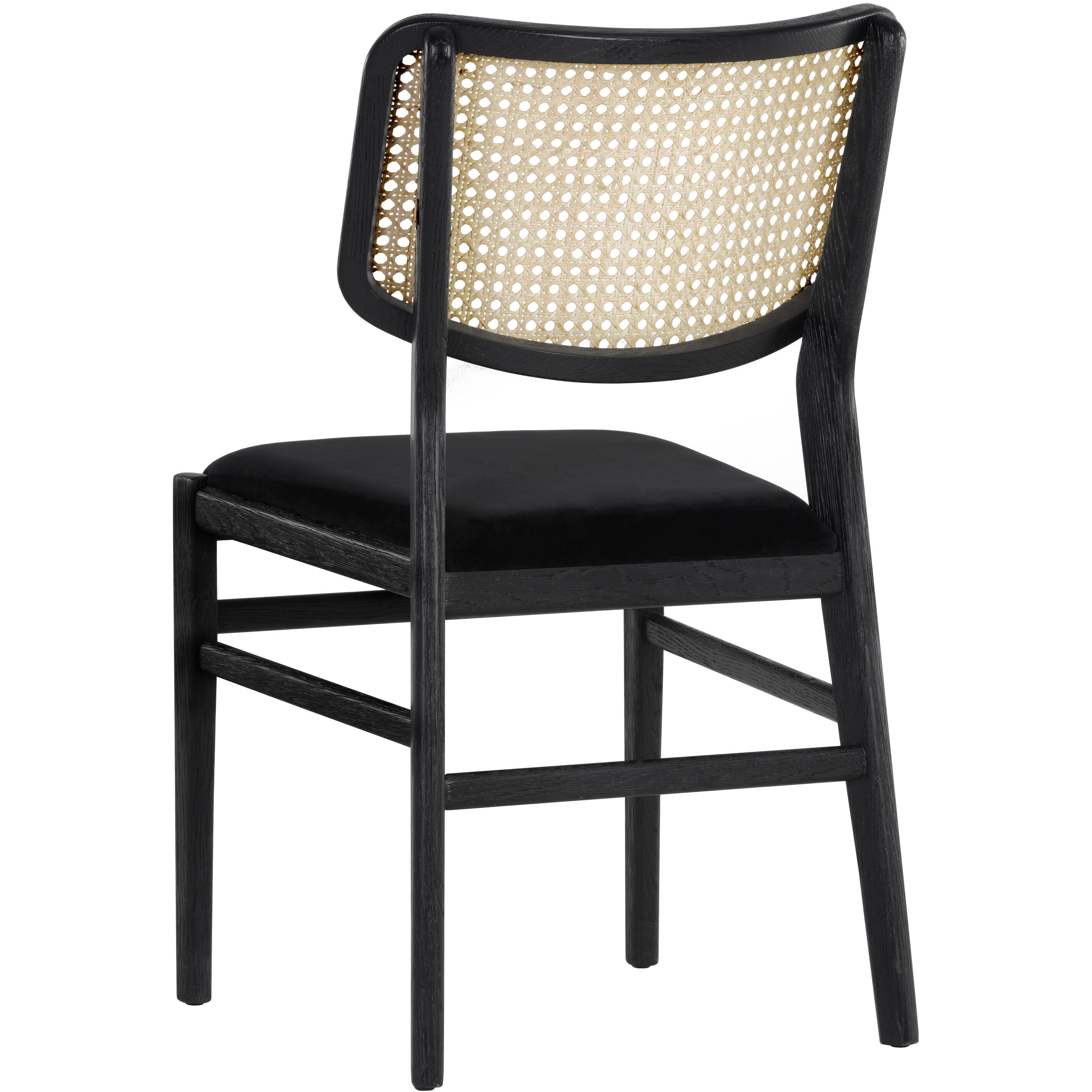 Annex Abbington Black / Natural Dining Chair, Set Of 2